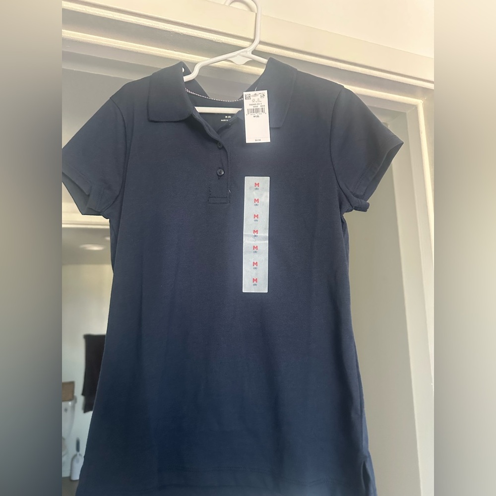 Old Navy girls navy Blue Polo Shirt
